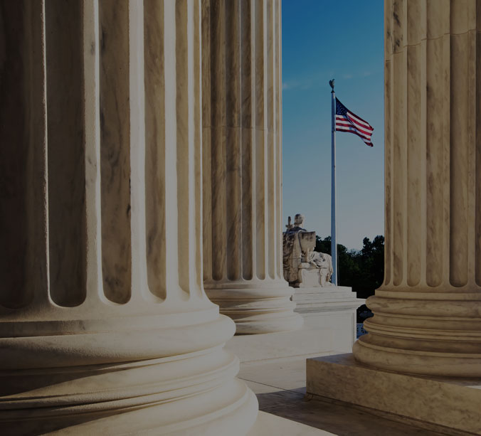 columns in front of a federal courthouse